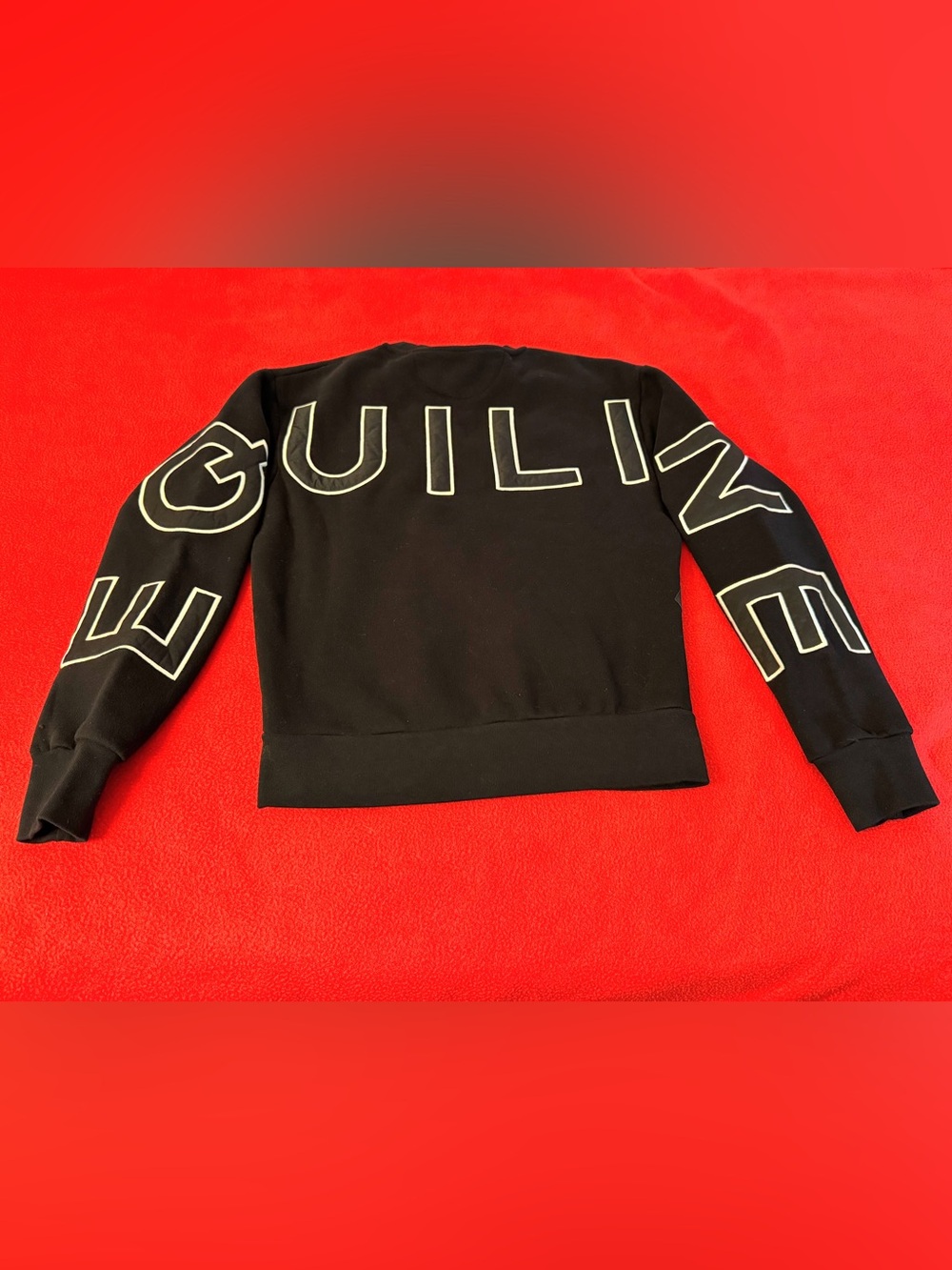 Equiline women’s Crewneck black Sweatshirt Embroidered Equiline Allover Size S